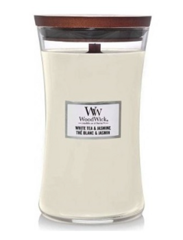 Woodwick White Tea & Jasmine Aromātiskā svece 610 g (5038581054780)