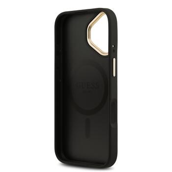 Guess PU Leather 4G Gold Frame MagSafe Case Чехол для Apple iPhone 17 (GUHMP17SP4MSEGCK)