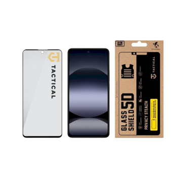 Tactical Glass Shield Privacy Stealth 5D Защитное стекло для Xiaomi Redmi Note 14 4G/5G, Poco X7 Pro 5G / чёрный (TA-57983127214)
