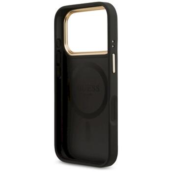 Guess 4G Strass Logo MagSafe Защитный чехол для iPhone 17 Pro / чёрный (GUHMP17LP4GRMDEK)