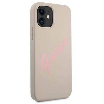 Guess GUHCP12SLSVSGP Silicone Vintage Защитный чехол для iPhone 12 mini 5,4