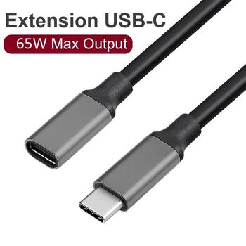 RoGer USB-C Extension Cable Удлинительный кабель 10Gbps 1m (RO-USBC-EXT-1M-BK)