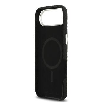 Karl Lagerfeld Grained PU Repeated Logo MagSafe Case Aizsargapvalks priekš iPhone Air / melns (KLHMP17MPGKLFOFK)