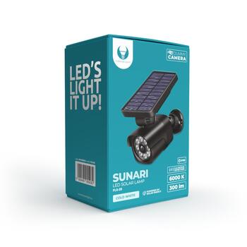 Forever Light SUNARI Saules Lampa LED PIR / 4W / 300lm / 6000K / 1500mAh (RTV100335)