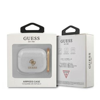 Guess GUA3UCG4GT AirPods 3 cover Защитный чехол для AirPods 3 Transparent Glitter Collection (GUA3UCG4GT)