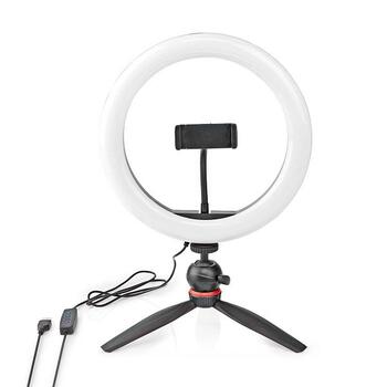Nedis RLSTND100BK Selfie Кольцевая лампа 10 дюймов 2700 - 6700K (RLSTND100BK)