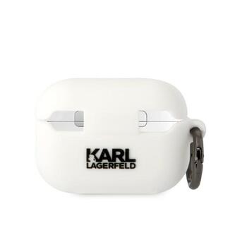 Karl Lagerfeld KLAP2RUNCHH Защитный чехол для AirPods Pro 2(2022/2023) Silicone Choupette Head 3D / белый (KLAP2RUNCHH)