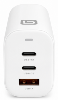 Quik Accessories QG-311 GaN Charger 2x USB-C / USB Tīkla Lādētājs 65W (QG-311)