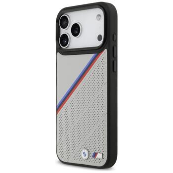BMW M Tricolor Metal Logo MagSafe Case Aizsargapvalks priekš Apple iPhone 17 Pro Max (BMHMP17X25PCSPEG)