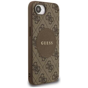 Guess 4G Circle Classic Logo MagSafe Case Aizsargapvalks priekš iPhone 16e / 17e / brūns (GUHMPSE4P4PGRSGW)
