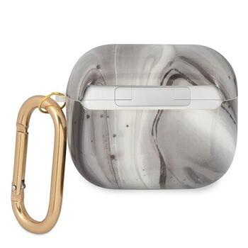 Guess GUA3UNMK Marble Collection Aizsargapvalks priekš AirPods 3 / melns (GUA3UNMK)
