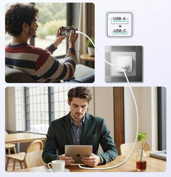 iPeax GaN USB-C / USB Tīkla lādētājs 45W (90010132)