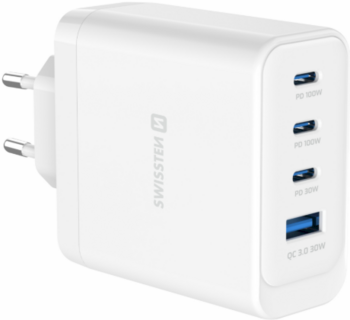 Swissten Travel Charger Core Gan 2x USB-C PD 100W / USB-C 20W / USB-A QC 30W QC 3арядное устройство (22071610)
