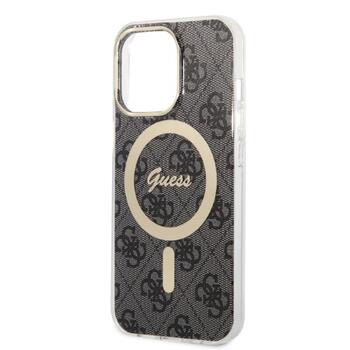 Guess Set GUBPP13LH4EACSK Case+ Charger Aizsargapvalks priekš iPhone 13 Pro / melns (GUBPP13LH4EACSK)