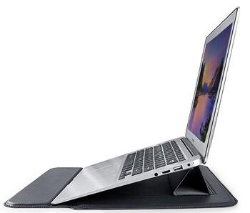 Devia Ultra-Thin MacBook Leather Klēpjdatora maciņš ar statīva funkciju 13.3