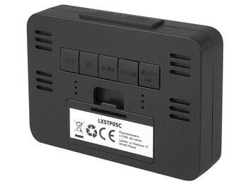 Lamex LXSTP05C LTC Modinātājs ar termometru / melns (LXSTP05C)