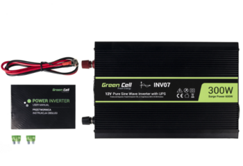 Green Cell Pure Sine wave Strāvas pārveidotājs 12V to 230V 300W / 600W (INV07)
