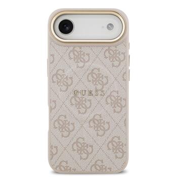 Guess PU Leather 4G Gold Frame MagSafe Case Aizsargapvalks priekš iPhone Air / rozā (GUHMP17MP4MSEGCP)