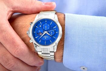 Giewont Chronograph Sapphire Vīriešu pulkstenis / sudraba-zils (GW9460-B3)
