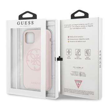 Guess GUHCN58LS4GLP Silicone 4G Tone On Tone Защитный чехол для iPhone 11 Pro / светло-розовый (GUHCN58LS4GLP)