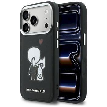 Case Karl Lagerfeld Karl & Choupette Back Logo MagSafe Защитный чехол для iPhone 17 Pro / чёрный (KLHMP17L6PKCBPK)