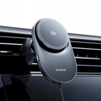 Baseus PrimeTrip VC2 Pro Cooling Magnetic Clamp Car Mount Автомобильный держатель с беспроводной зарядкой 25W / космический чёрный (C0013N00)