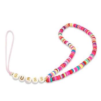 Guess Phone Strap GUSTGMPP Kakla siksniņa mobilajiem telefoniem multicolor pink Heishi Beads (GUSTGMPP)