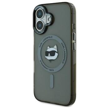 Karl Lagerfeld KLHMP16SHLSCHK Hardcase IML Metal Choupette Head MagSafe Aizsargapvalks priekš iPhone 16 6.1