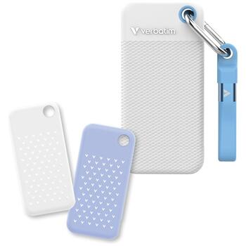 Verbatim 32320 External Drive Pocket SSD Внешний накопитель 1TB USB-C 3.2 gen.2 / белый-голубой (32320)