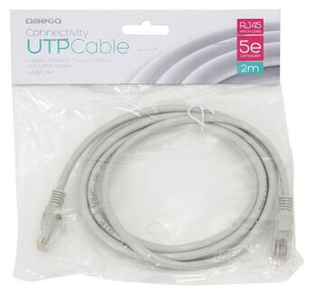 Omega LAN Vads / 5e cat / RJ45 / 2m / Pelēks (OPC5U2)