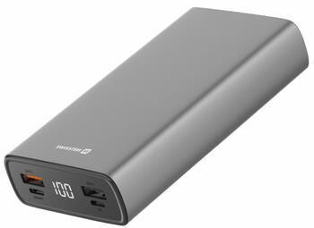 Swissten Aluminium Power Bank Переносная зарядная батарея 2xUSB / USB-C / Micro USB / 20W / 20000 mAh (22013916)