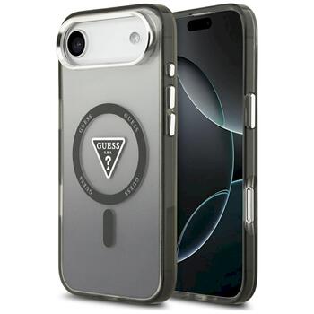 Case Guess IML Gradient Triangle Logo MagSafe Aizsargapvalks priekš iPhone Air / melns (GUHMP17MHGTMLCGK)
