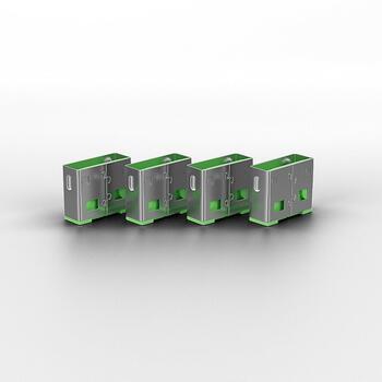 Lindy 40621 USB Type A Набор блокираторов порта 10pcs / зелёный (LI40461)
