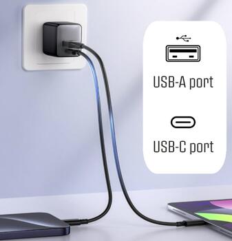 iPeax GaN USB-C / USB Зарядное Устройство 35W (90010127)
