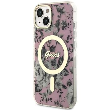 Guess GUHMP14MHCFWSP Hardcase Flower MagSafe Защитный чехол для iPhone 14 Plus / 15 Plus 6.7