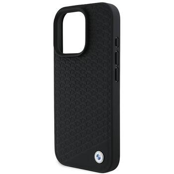 BMW Sign Leather Diamond Metal Logo MagSafe Aizsargapvalks priekš Apple iPhone 16 Pro Max (BMHMP16X23RDDK)