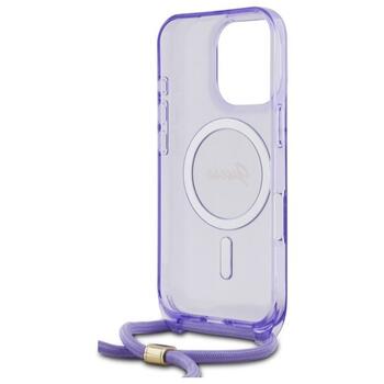 Guess GUHMP16XHCTSGNSU Hardcase Crossbody Cord Script MagSaf Aizsargapvalks priekš iPhone 16 Pro Max 6.9