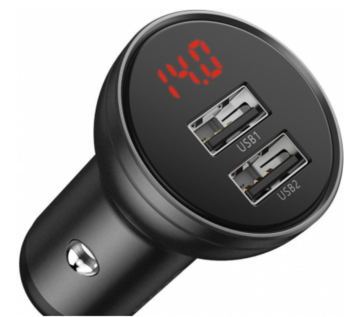 Baseus TZCCBX-0G 24W Automašīnas Lādētājs ar 3in1 uzlādes kabeli (TZCCBX-0G)
