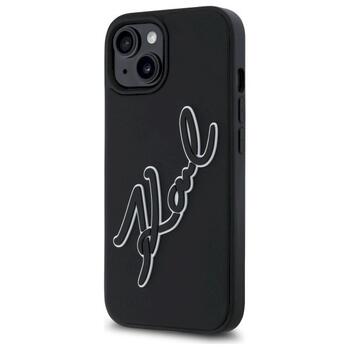 Karl Lagerfeld KLHCP15S3DRKSDLK 3D Rubber Signature Защитный чехол для iPhone 15 6.1