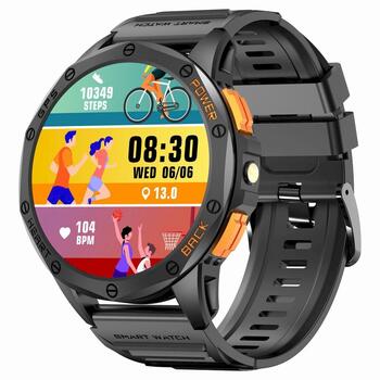 GRAVITY Смарт-часы GT24-1 GPS с силиконовым ремешком / чёрный/тёмно-синий (GT24-1)