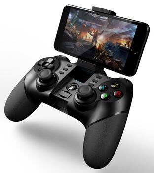 iPega PG-9076 Bluetooth Universāls Bezvadu Spēļu Kontrolieris priekš PS3 / PC / Adroid Ierīcēm / ar Turētāju Viedtālrunim (PG-9076)