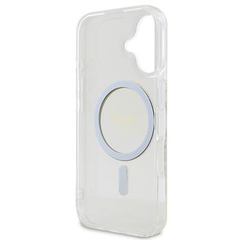 Guess IML Glitter Ring MagSafe Case Защитный чехол для iPhone 16 Plus / прозрачный (GUHMP16MHFGERET)