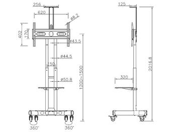 Multibrackets MB-2319 TV plaukts ar kronšteinu (MB-2319)