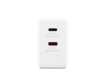 Lenovo Dual USB-C GaN Charger Зарядное устройство 2× USB-C 65W (G0A6065WEU)