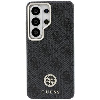 Guess 4G Rhinestone Round Logo MagSafe Защитный чехол для Samsung Galaxy S26 Ultra / чёрный (GUHMS26LP4GRMDEK)