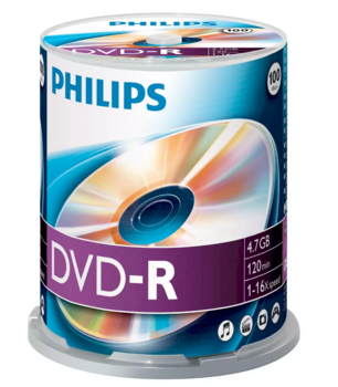 Philips DM4S6B00F/00 Внешние DVD R диски 4.7GB 100шт (DM4S6B00F/00)