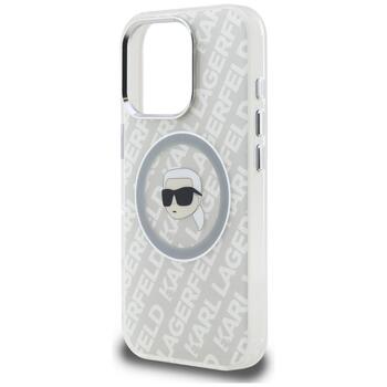 Case Karl Lagerfeld IML Karl Head Logo MagSafe Защитный чехол для iPhone 16 Pro / серый (KLHMP16LHMKBKHG)