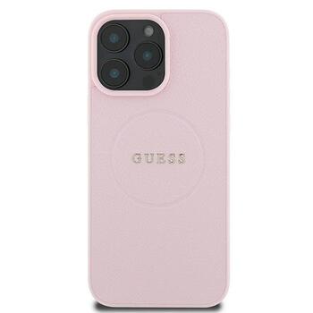 Guess GUHMP15XPGHSMMP Grained Ring MagSafe Защитный чехол для iPhone 15 Pro Max 6.7