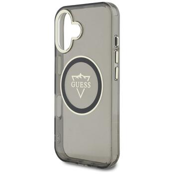Guess IML Metal Mountain Logo MagSafe Case Защитный чехол для iPhone 16 / чёрный (GUHMP16SHFGTMSLSK)
