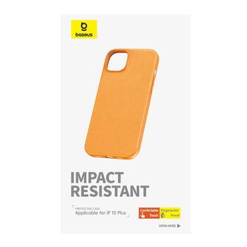 Baseus Fauxther Series Phone Case Защитный чехол для iPhone 15 Plus / оранжевый (P60157304713-02)